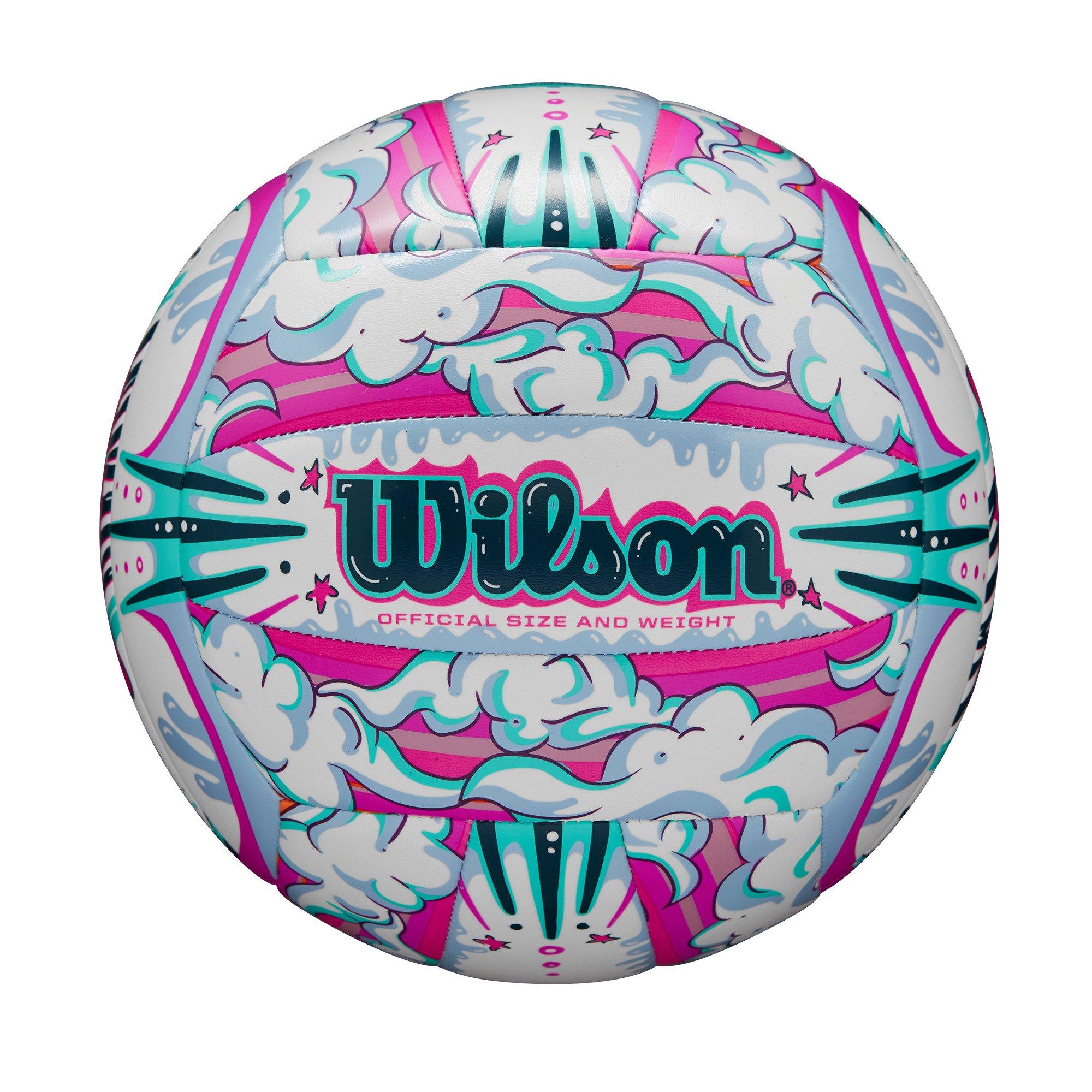 Wilson Graffiti Peace Volleyball - White/Purple